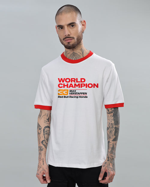 VERSTAPPEN 33 WORLD CHAMPION CONTRAST T-SHIRT